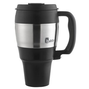 bubba brands travel mug with snapseal spill-proof lid, double-wall insulated reusable coffee cup or water bottle with bottle opener, bpa-free, keeps drinks hot or cold for hours, 34oz black