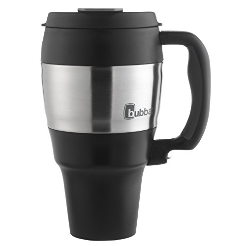 Bubba Brands Travel Mug with SnapSeal Spill-Proof Lid, Double-Wall Insulated Reusable Coffee Cup or Water Bottle with Bottle Opener, BPA-Free, Keeps Drinks Hot or Cold for Hours, 34oz Black