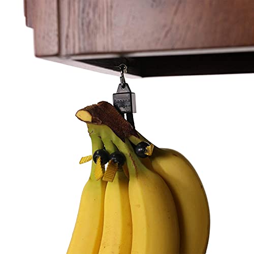 Banana Bungee Black Banana Holder Gadget, Made in USA; Holds Multiple Bunches or Single Bananas