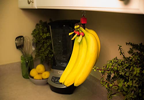 Banana Bungee Black Banana Holder Gadget, Made in USA; Holds Multiple Bunches or Single Bananas