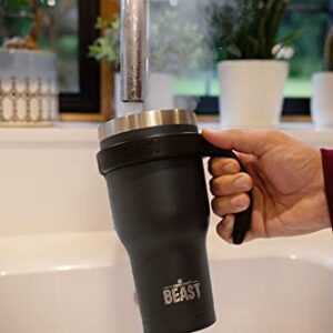 Beast 30 oz Tumbler Stainless Steel Vacuum Insulated Coffee Ice Cup Double Wall Travel Flask (Matte Black)