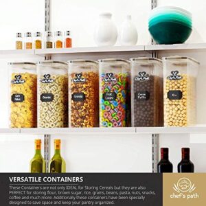 Extra Large Cereal Containers Storage (213oz) for Rice, Flour, Sugar, Cereal & Bulk Food Storage - Set of 2 BPA Free Tall Airtight Food Storage Containers for Kitchen & Pantry Organization