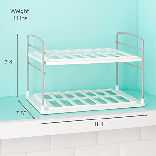 YouCopia UpSpace Water Bottle and Travel Mug Cabinet Organizer, Adjustable Storage Rack for Kitchen Organization, 2-Shelf