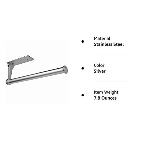 Paper Towel Holder,Paper Towel Holder Under Cabinet Bulk- Self-Adhesive,Paper Towel Holder Wall Mount Both Available in Adhesive and Screws,Stainless Steel Paper Towel Holder Sturdy and Durable