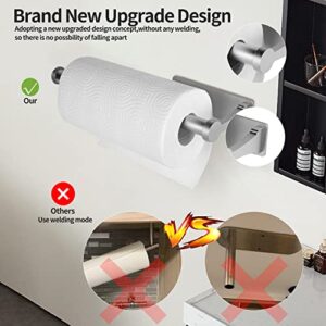 Paper Towel Holder,Paper Towel Holder Under Cabinet Bulk- Self-Adhesive,Paper Towel Holder Wall Mount Both Available in Adhesive and Screws,Stainless Steel Paper Towel Holder Sturdy and Durable