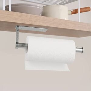 Paper Towel Holder,Paper Towel Holder Under Cabinet Bulk- Self-Adhesive,Paper Towel Holder Wall Mount Both Available in Adhesive and Screws,Stainless Steel Paper Towel Holder Sturdy and Durable