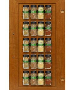 simplehouseware 20 spice gripper clips strips spice accessories spice organizer- 4 strips, holds 20 jars, black