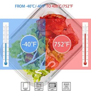 S SALIENT Glass Food Storage Containers with Lids, [24 Piece] Airtight Glass Storage Containers, Leak Proof Glass Meal Prep Containers, BPA Free Glass Bento Boxes for Lunch (12 lids & 12 Containers)