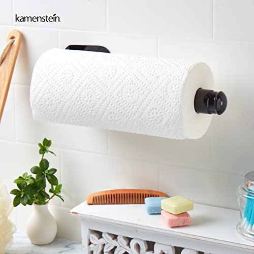 Kamenstein 5136780 Perfect Tear Patented Wall Mount Paper Towel Holder with Rounded Finial, 14-Inch, Black