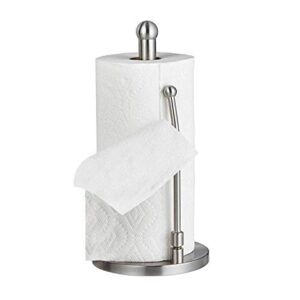 Alpine Countertop Paper Towel Holder - Stainless Steel Kitchen Napkin Roll Dispenser Stand for Home, Office, Bathroom (Steel-Lite)