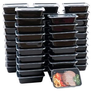 Hemind Meal Prep Container 24 oz[50 Pack ] Disposable Food Containers with Lids to go Containers for Food, Freezer & Microwave Safe BPA Free