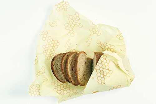 Bee's Wrap - Large Bread Wrap - Made in the USA with Certified Organic Cotton - Plastic and Silicone Free - Reusable Eco Friendly Beeswax Food Wraps