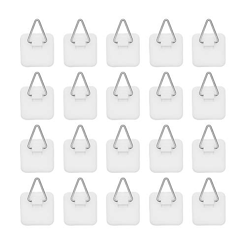 Artliving 1.25 Inch Invisible Adhesive Plate Hanger Set Vertical Plate Holders for the wall (20 pack)