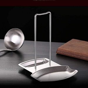 iPstyle Pan Lid Holder Spoon Rest for Pots and Pans Progressive Lid and Spoon Shelf 304 Stainless Steel Pan Lid Organizer Kitchen Decor Tool (Holder)