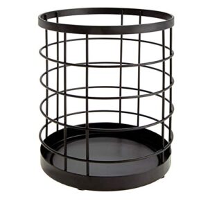 idesign wire utensil holder for kitchen counter, the austin collection – 6″ x 6″ x 7″, matte black