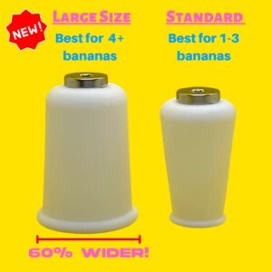 NANA HATS Banana Preserver | Keep Bananas Fresher for Longer | Includes Standard Size BPA-Free Silicone Cap with Magnet | Monkey