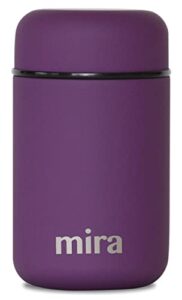 mira lunch, food jar – vacuum insulated stainless steel lunch thermos – 13.5 oz – purple