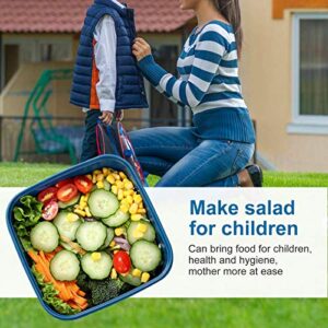 Portable Salad Lunch Container - 38 Oz Salad Bowl - 2 Compartments with Dressing Cup, Large Bento Boxes, Meal Prep to go Containers for Food Fruit Snack