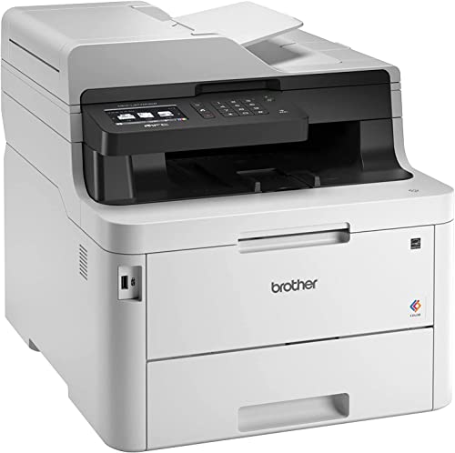 Brother MFC-L3770CDW Wireless Color All-in-One Laser Printer, Auto 2-Sided Printing, 3.7 Inch Color Touchscreen, Print Scan Copy, 30-Sheet Capacity, Bundle with JAWFOAL Printer Cable