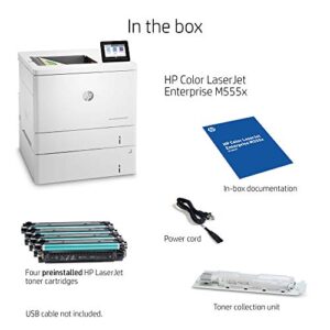 HP Color LaserJet Enterprise M555x Duplex Printer with Extra Paper Tray (7ZU79A)