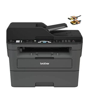 brother mfc-l27 10dw series compact wireless monochrome laser all-in-one printer – print copy scan fax – mobile printing – auto duplex printing – print up to 32 pages/min – adf + hdmi cable