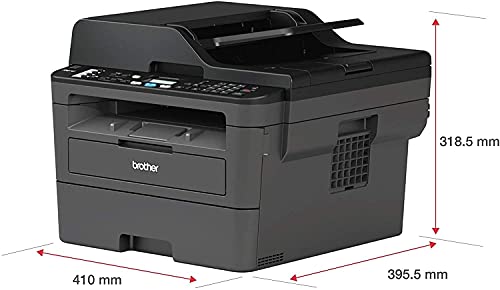 Brother MFC-L27 10DW Series Compact Wireless Monochrome Laser All-in-One Printer - Print Copy Scan Fax - Mobile Printing - Auto Duplex Printing - Print Up to 32 Pages/Min - ADF + HDMI Cable
