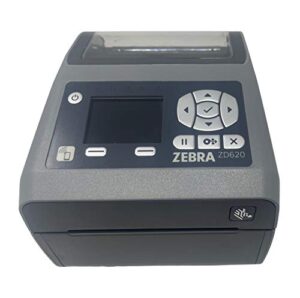 zebra – zd620d direct thermal desktop printer with lcd screen – print width 4 in – 203 dpi – interface: wifi, bluetooth, usb, serial, ethernet – zd62142-d01l01ez (renewed)