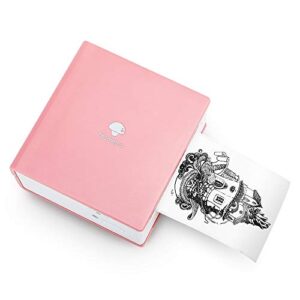 phomemo m02 pocket printer- mini sticker printer bluetooth inkless thermal photo printer compatible with android ios for instantly print fun, retro-style photos, mini life assistant, good gift, pink
