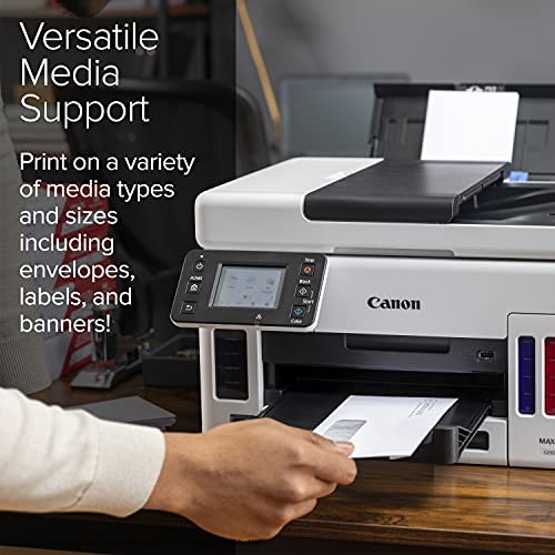 Canon GX6021 All-in-One Wireless Supertank Printer-for Businesses [Print, Copy, Scan and ADF], White