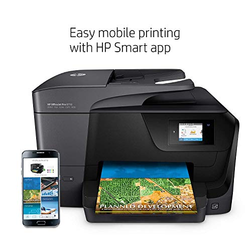 HP OfficeJet Pro 8710 All-in-One Wireless Printer, HP Instant Ink or Amazon Dash replenishment ready (M9L66A), Black