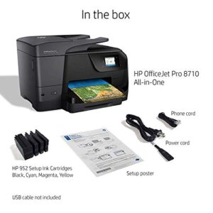 HP OfficeJet Pro 8710 All-in-One Wireless Printer, HP Instant Ink or Amazon Dash replenishment ready (M9L66A), Black