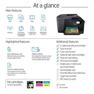 HP OfficeJet Pro 8710 All-in-One Wireless Printer, HP Instant Ink or Amazon Dash replenishment ready (M9L66A), Black