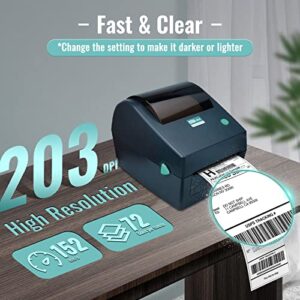 Hotlabel S8 Shipping Label Printer -100 4×6 Mailing Thermal Labels, USB Barcode Desktop Thermal Shipping Label Printer for UPS USPS FedEx Ebay Etsy Shopify Packages Postage Label Writer Windows Mac