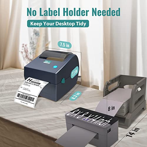 Hotlabel S8 Shipping Label Printer -100 4×6 Mailing Thermal Labels, USB Barcode Desktop Thermal Shipping Label Printer for UPS USPS FedEx Ebay Etsy Shopify Packages Postage Label Writer Windows Mac