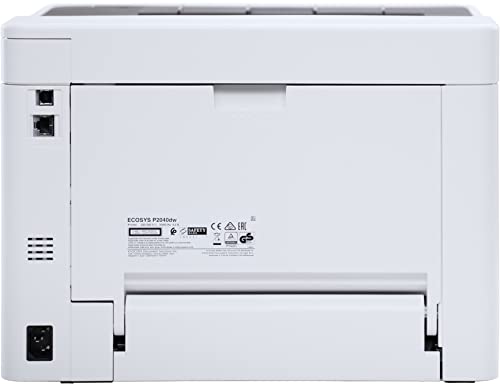 Kyocera ECOSYS P2040dw Monochrome Network Laser Printer, 42 PPM B&W, Print Resolution 600 x 600 DPI Up to Fine 1200 DPI, Standard Wireless and Wi-Fi Direct Capability, 256 MB Memory