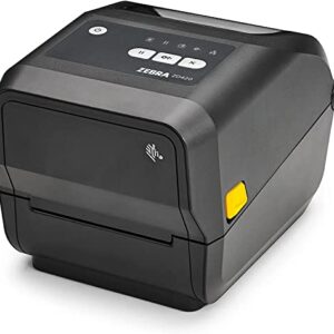 ZEBRA ZD420T 300dpi Thermal Transfer and Direct Thermal Desktop Printer, Black - USB, USB Host Connectivity - 4" Print Width, 4 IPS, Monochrome- ZD42043-T, JTTANDS Printer_Cable