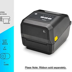 ZEBRA ZD420T 300dpi Thermal Transfer and Direct Thermal Desktop Printer, Black - USB, USB Host Connectivity - 4" Print Width, 4 IPS, Monochrome- ZD42043-T, JTTANDS Printer_Cable