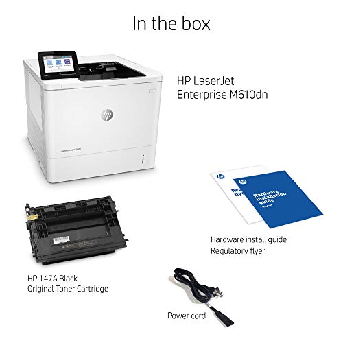 HP LaserJet Enterprise M610dn Monochrome Printer with built-in Ethernet & 2-sided printing (7PS82A)