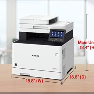 Canon imageCLASS MF741CdwB All-In-One Wireless Color Laser Printer for Business Office, White - Print Scan Copy - 5" Touchscreen, 28 ppm, 600 x 600 dpi, 1GB Memory, Auto 2-Sided Printing, 50-sheet ADF