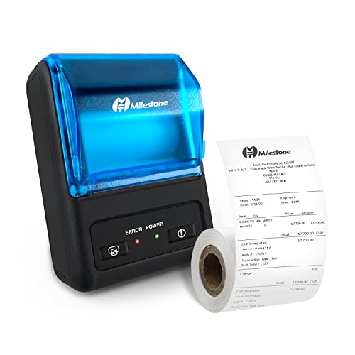 BestXinYin 58mm Bluetooth Thermal Receipt Printer,Portable Mobile POS Printer for Small Business,2.28inch Mini Ticket Printer Compatible with Android &Windows,Not Support iOS &Square