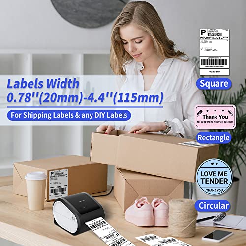 Phomemo Label Printer- Shipping Thermal Printer D520 4x6 Desktop Label Printer for Barcode, Mailing, Address Labels, Postage, Compatible with Shopify, FedEx, Ebay, Etsy