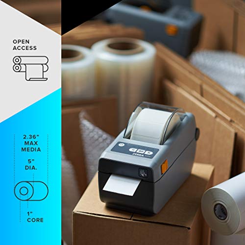 ZEBRA ZD410 Direct Thermal Desktop Printer Print Width of 2 in USB Bluetooth and Wifi Connectivity ZD41022-D01W01EZ