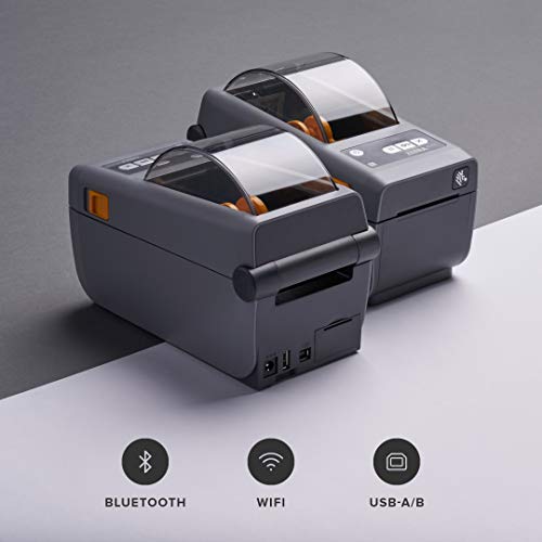 ZEBRA ZD410 Direct Thermal Desktop Printer Print Width of 2 in USB Bluetooth and Wifi Connectivity ZD41022-D01W01EZ