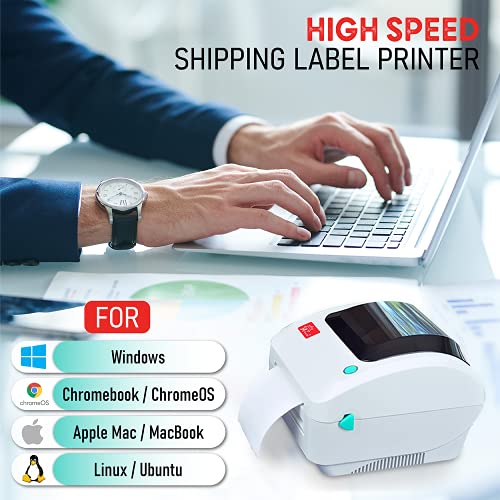 Arkscan 2054A Ethernet Network Shipping Label Printer for Windows Mac Chromebook Support Amazon Ebay Paypal Etsy Shopify ShipStation Stamps.com UPS USPS FedEx, Roll & Fanfold 4x6 Direct Thermal Label