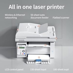 Pantum M6552NW Laser Printer All in One, Print Scan Copy with Mobile Printing and Auto Document Feeder, Monochrome Laser Printer, Speed up to 23 ppm