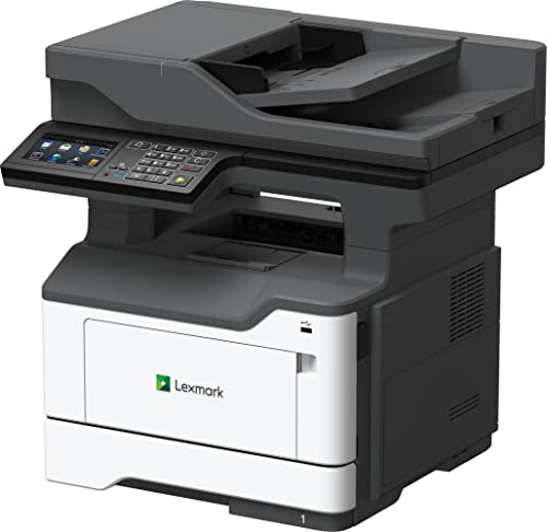 Lexmark MX521de Monochrome All-in One Laser Printer, Scan, Copy, Network Ready, Duplex Printing and Professional Features, Print Speed 46 ppm, Grey, 4.3 inch Touchscreen (36S0800)