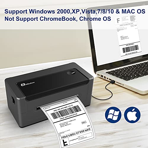 Meihengtong Thermal Label Printer - Milestone Shipping Label Printer High Speed Label Makers 4x6 Label Printer Compatible with Ebay,Shopify,UPS,Amazon,Etsy, Support Windows&Mac (Gray)