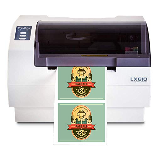 Primera LX610 Color Inkjet Label Printer with Plotter Cutter 74541 - Print and Cut Any Label Shape or Size in One Machine. Prints Up to 5 Inches Wide