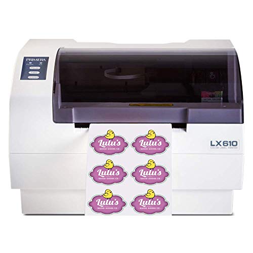 Primera LX610 Color Inkjet Label Printer with Plotter Cutter 74541 - Print and Cut Any Label Shape or Size in One Machine. Prints Up to 5 Inches Wide