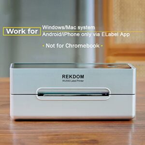 REKDOM Wireless Shipping Label Printer - 4x6 Thermal Label Printer with WiFi Connectivity - Work for Windows, Mac, Android, iPhone - Compatible with Amazon, Ebay, Shopify, Pirate Ship, Shippo etc